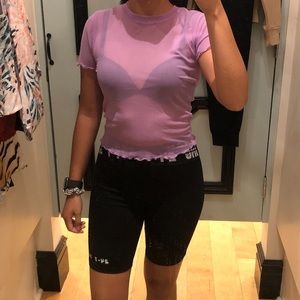 Sheer Mesh Lavender Top